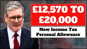 New Income Tax Personal Allowance from £12,570 to £20,000