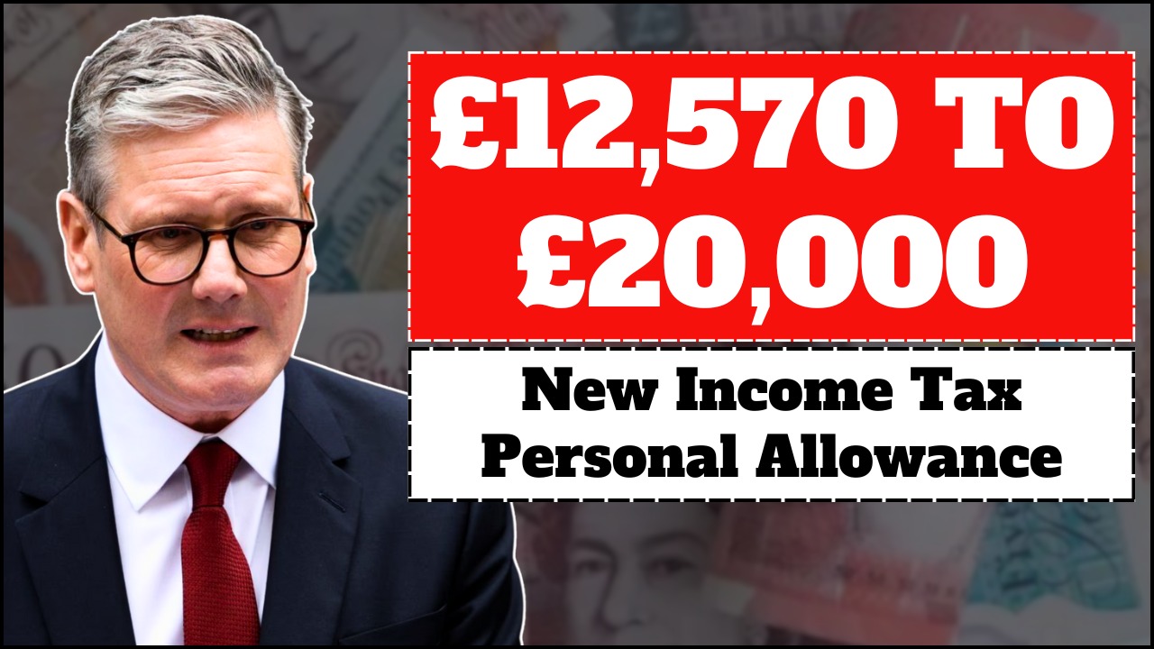 New Income Tax Personal Allowance from £12,570 to £20,000